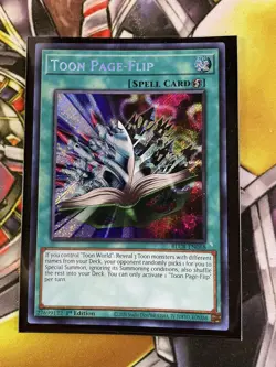 YUGIOH TOON PAGE-FLIP BLCR-EN068 SECRET 1ST ED NM - Image 1