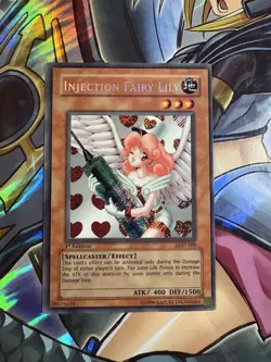 Yugioh Injection Fairy Lily LOD-100 Secret Rare 1st Edition NM (1) - Image 1
