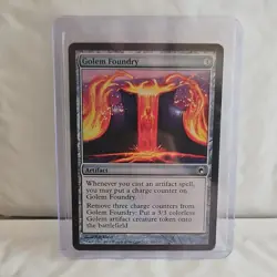 Magic: The Gathering Golem Foundry (Foil) Artifact Colorless Regular - Image 1