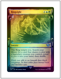 1x Ringsight, Showcase Scroll Foil, LOTR, Magic MTG NM - Image 1