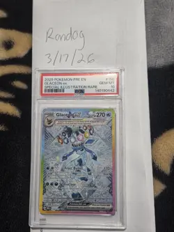 2025 Pokemon Prismatic Evolutions Glaceon ex #150/131 PSA 10 GEM MINT - Image 1
