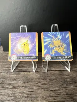 Pikachu 01 and Abra 02 Lenticular POKEMON ACTION FLIPZ PREMIER EDITION - Image 1
