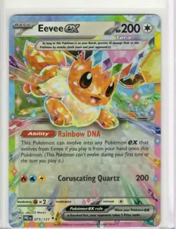 Pokemon Eevee ex Scarlet & Violet Prismatic Evolutions Double Rare #075/131 - Image 1