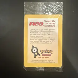 Pokemon Neo Discovery Unown Sealed Pack English Wizards of the Coast - Image 1
