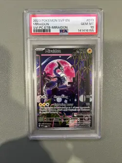 2023 Pokemon Center SVP ETB Black Star Promo #013 Miraidon PSA 10 - Image 1