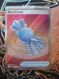 Pokemon TCG Mega Evolution Rare Candy Full Art Ultra Rare Trainer Holo 175/132 - Image 1