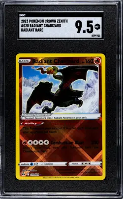 2023 Pokemon Crown Zenith Radiant Charizard 020/159 Holo SGC 9.5 - Image 1