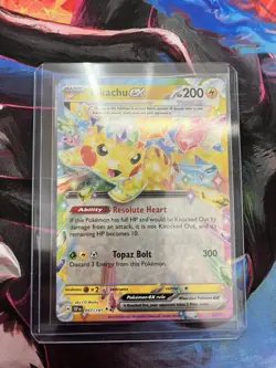 Pokemon Pikachu ex Sv08: Surging Sparks 057/191 Double Rare Full Art Holo 200 HP - Image 1