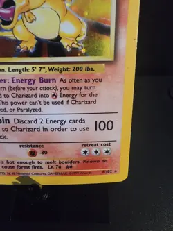 Pokemon TCG Charizard 004/102 Base Set Holo Rare - Image 4