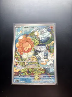 Pokemon TCG Castform Sunny Form 195/191 Surging Sparks Illustration Rare - Image 3