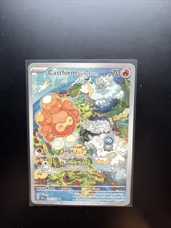Pokemon TCG Castform Sunny Form 195/191 Surging Sparks Illustration Rare - Image 4