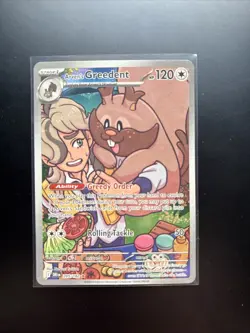 Pokemon TCG Arven's Greedent 205/182 Destined Rivals Illustration Rare *NM* - Image 3