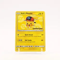 Ash's Pikachu - SM111 Black Star Promo Pokemon - NM/LP - Image 1