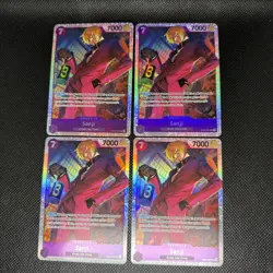 4x One Piece OP09-065 SR Sanji - English - Foil - Playset - TCG - NM/M - Image 1