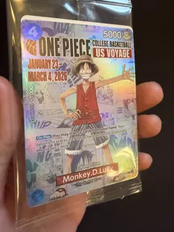 TWO! Monkey.D.Luffy (055) NCAA Basketball US Voyage) P-055 One Piece Promo - Image 3