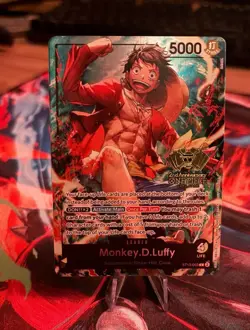 ST13-003 Monkey.D.Luffy 2nd Anniversary Leader Alt Art One Piece TCG - Image 1