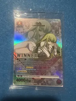 C.C. Winner Union Arena Card Champion Promo English Code Geass Sealed - Image 1