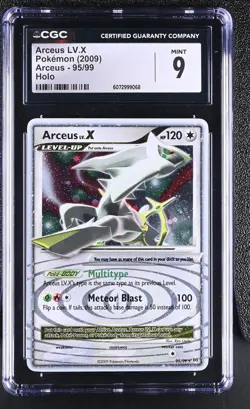 CGC 9 MINT Arceus LV.X 2009 Arceus 95/99 Holo Pokemon Card - Image 1