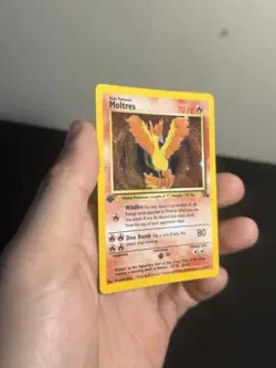 Pokemon Moltres Holo Rare TCG Card 12/62 Fossil 1st Edition - Image 4