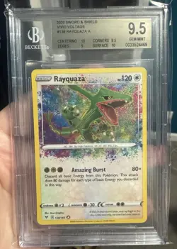 Pokemon Vivid Voltage Rayquaza 138/185 Amazing Rare Card BGS 9.5 (Two 10 Subs) - Image 1