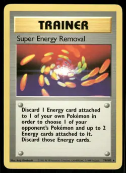 Pokemon Cards Super Energy Removal 79/102 Base Set WOTC Rare NM - Image 1