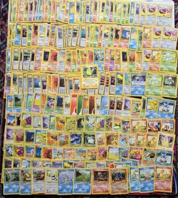 Vintage Pokemon Card Lot WOTC Sets Era Fire 200+ MP - DMG Pikachu Eeevee Psyduck - Image 1
