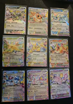 9 Card Eeveelution EX Complete Prismatic Evolutions Umbreon Eevee English NM- - Image 1