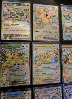 9 Card Eeveelution EX Complete Prismatic Evolutions Umbreon Eevee English NM- - Image 2