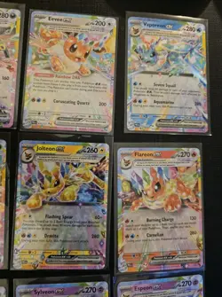9 Card Eeveelution EX Complete Prismatic Evolutions Umbreon Eevee English NM- - Image 3