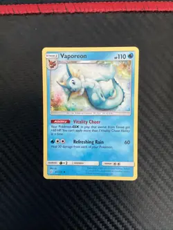 Vaporeon 42/236 Uncommon SM - Cosmic Eclipse Pokemon Card NM - Image 1