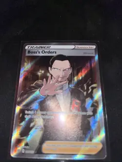 Pokemon Boss's Orders Giovanni Full Art Holo Rebel Clash 189/192 Card - Image 1
