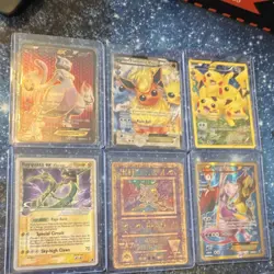 Pokemon Card Lot 6 Cards EX Promo Ancient Mew Rayquaza Flareon Pikachu - Image 1
