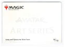 Aang and Katara Art Card [Avatar: The Last Airbender] MTG - Image 2