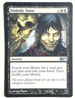 MTG Diabolic Tutor 93/249 Core Set 2011 (M11) Regular LP - Image 1