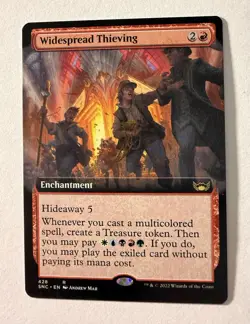 x1 Widespread Thieving - Extended Art R MTG Streets of New Capenna M/NM, English - Image 1
