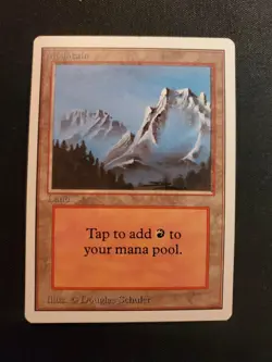 MTG Mountain Revised Edition NM Land Mana Red Magic The Gathering MTG Tcg - Image 1