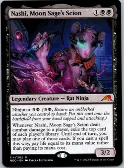 Nashi, Moon Sage's Scion M Kamigawa: Neon Dynasty NEO Legendary Creature — Rat N - Image 1