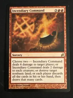 1x Incendiary Command (179) Lorwyn LP MTG Magic the Gathering x1 MKE - Image 1