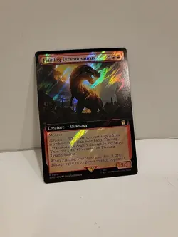 FLAMING TYRANNOSAURUS, Extended Art, Surge Foil, MTG, Dr Who, R 976, NM - Image 5
