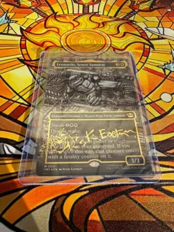 MTG TMNT Leonardo, Sewer Samurai #301 — Borderless Gold-Stamped Signature - Image 2