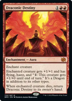 1 x Draconic Destiny - Foil - The Brothers' War - NM-Mint - MTG - Image 1