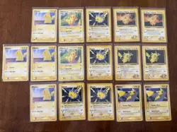 Pokemon TCG Nintendo Pikachu & Lt. Surge's Pikachu Lot 18 Cards 6/110 70/100 - Image 1