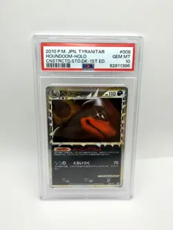 Houndoom Prime #008 PSA 10 GEM MINT 2010 Pokemon Japanese Tyranitar 1st Edition - Image 1