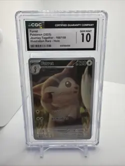 CGC 10 Furret Illustration Rare #168/159 Pokemon Journey Together - Image 1