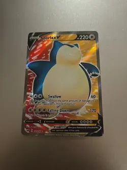 Pokemon Snorlax V Ultra Rare Full Art Holo Swsh01 Sword & Shield 197/202 220 HP - Image 3
