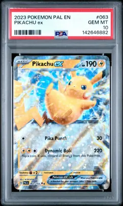 2023 POKEMON PAL EN-PALDEA EVOLVED #063 PIKACHU EX PSA 10 - Image 1
