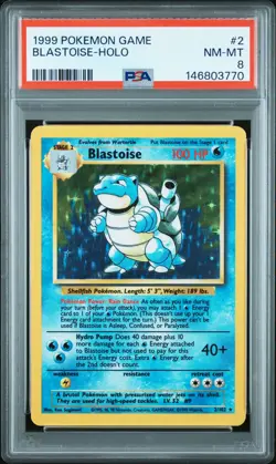 Blastoise Holo PSA 8 1999 Pokemon Base Set #2 - Image 1