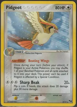 Pidgeot 2/17 Holo - HP - Pokemon TCG - 2005 Swirl - POP SERIES 2 HOLO - Image 1