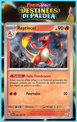Carte Pokemon Reptincel 008/091 EV4.5 DESTINEES DE PALDEA - Image 1