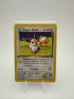 Pokemon Lt. Surge's Eevee 1st Edition 51/132 Gym Challenge - Image 1